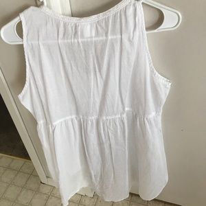 Boho chic style white light weight tank